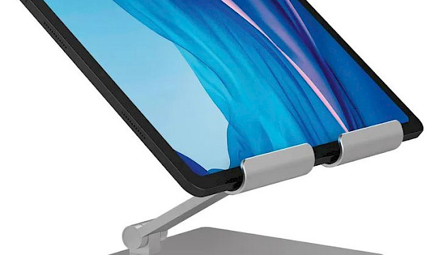 Durable Tablet-Halterung 894023 Rise, mit Gelenkarm, silber, universal
