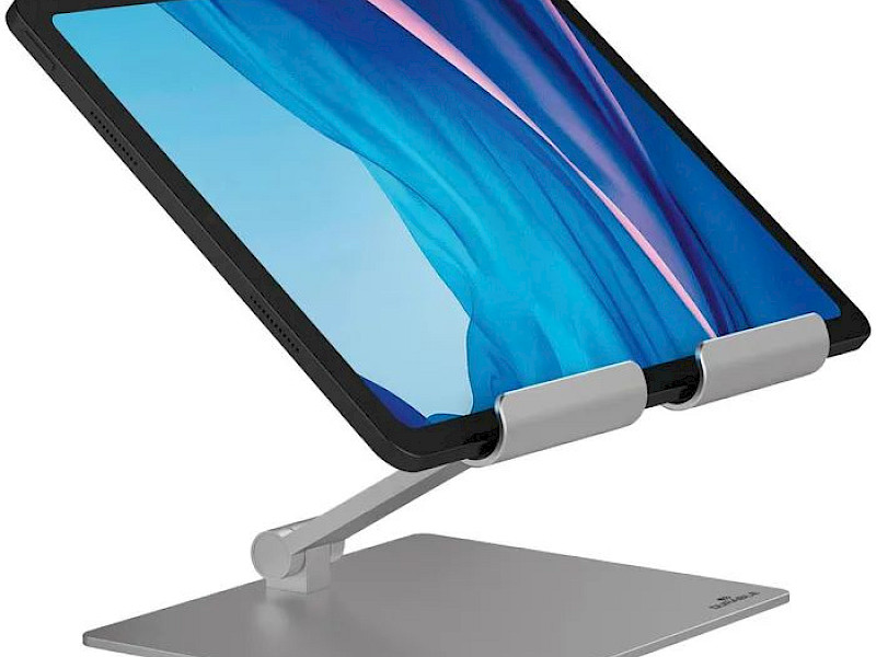 Durable Tablet-Halterung 894023 Rise, mit Gelenkarm, silber, universal